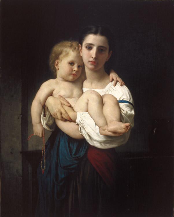 Adolphe William Bouguereau The Elder Sister (mk26) oil painting picture